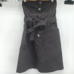 Orla Kiely | Charcoal Grey Strapless Dress Size 1